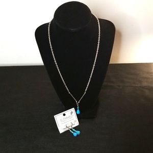 💲⬇️Semi-Precious Stone | Turquoise Style Necklace & Earring Set